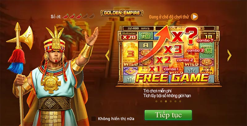 Nổ hũ EV88 3 Giao diện Đế quốc hoàng kim